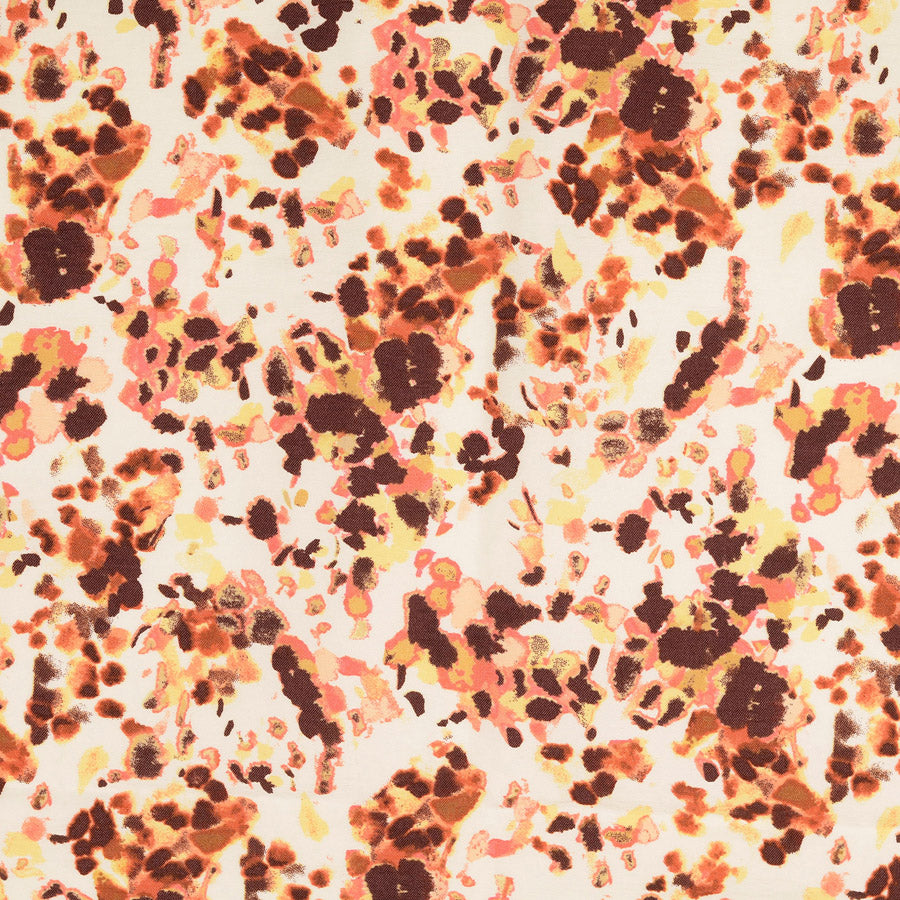 The big stretch coral abstract viscose polyamide elastane dress fabric