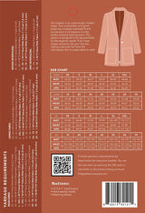 The Heather Blazer Pattern By Friday Pattern Company Back Cover