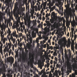 The Other Half Pleated Animal Print Black Beige Dressmaking Fabric Print