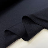 Theo Worsted Wool Flannel Navy Blue British Fine Suiting Fabric Fold