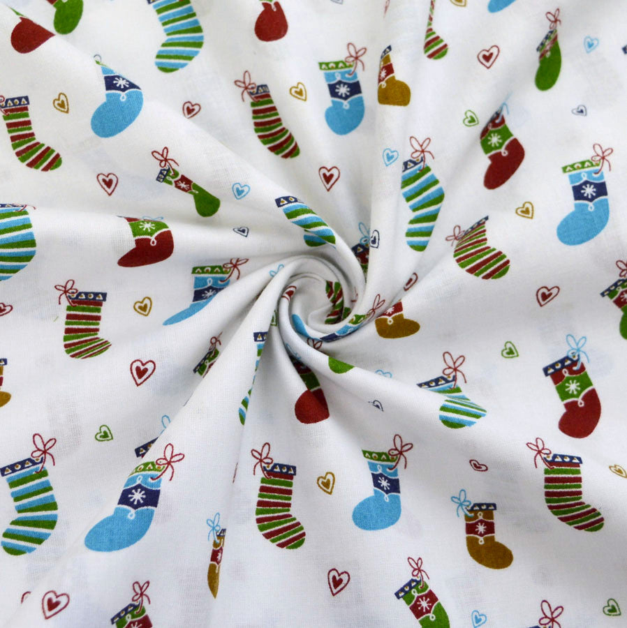 Three Of A Kind Stockings Cotton White Stockings Multicoloured Fabric Close Up Drape Fabric Photo