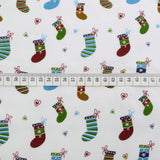 Three Of A Kind Stockings Cotton White Stockings Multicoloured Fabric Scale Fabric Photo