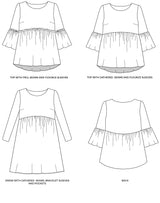 Tilly And The Buttons Indigo Top And Dress Pattern Drawing