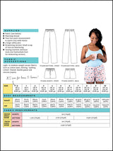 Tilly And The Buttons Jaimie Pyjama Bottoms And Shorts Pattern Back Cover