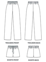 Tilly And The Buttons Jaimie Pyjama Bottoms And Shorts Pattern Drawing