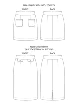 Tilly And The Buttons Ramona Skirt Pattern Sketch