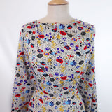 Tinker Kandin Sky Viscose Abstract Dress Fabric Chest