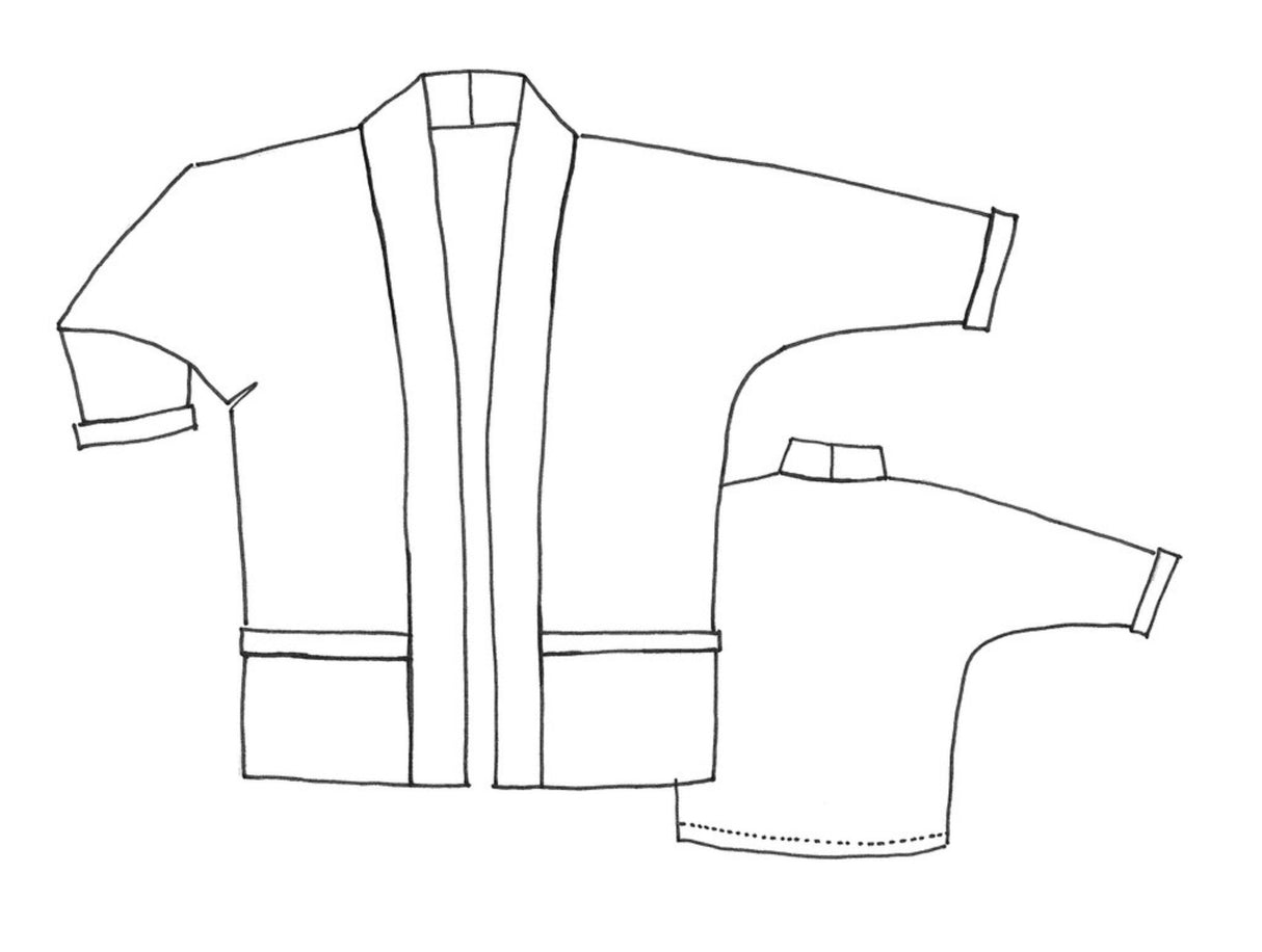 Tokyo Jacket Pattern Tessuti Sketch