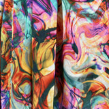 Tomorrowland Abstract Print Multicoloured Cupro Viscose Dress Fabric