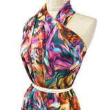 Tomorrowland Abstract Print Multicoloured Cupro Viscose Dress Fabric Side