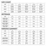 Tosca Tunic Pattern Tessuti Sizechart