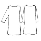 Tosca Tunic Pattern Tessuti Sketch