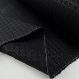 Tracer Polyester Black Patterned Ex Designer Suiting Fabric Fold