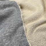Track Star Cotton Nylon Double Sided Grey Cream Knit Jersey Fabric