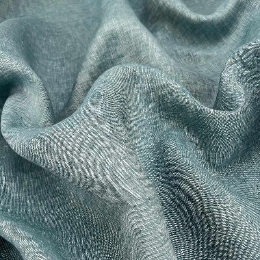 Traditional Linen Mint Green Rami Woven Dress Fabric