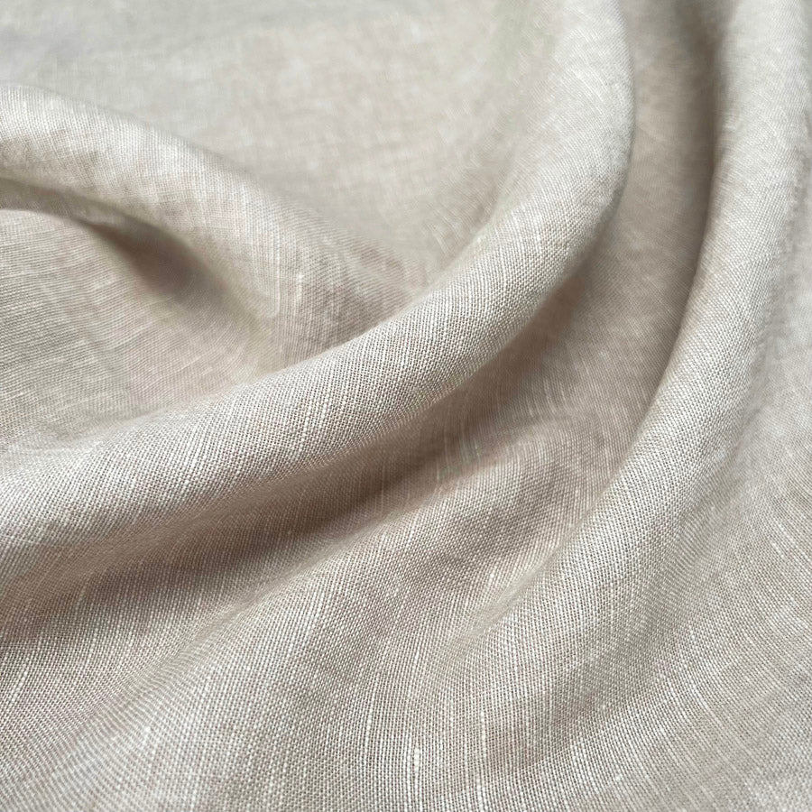 Traditional linen natural stone rami woven dress fabric cu