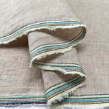 Traditional linen natural stone rami woven dress fabric fold