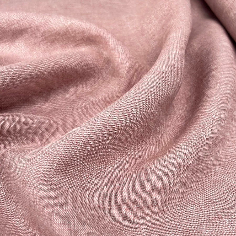 Traditional Linen Old Pink Rami Woven Dress Fabric