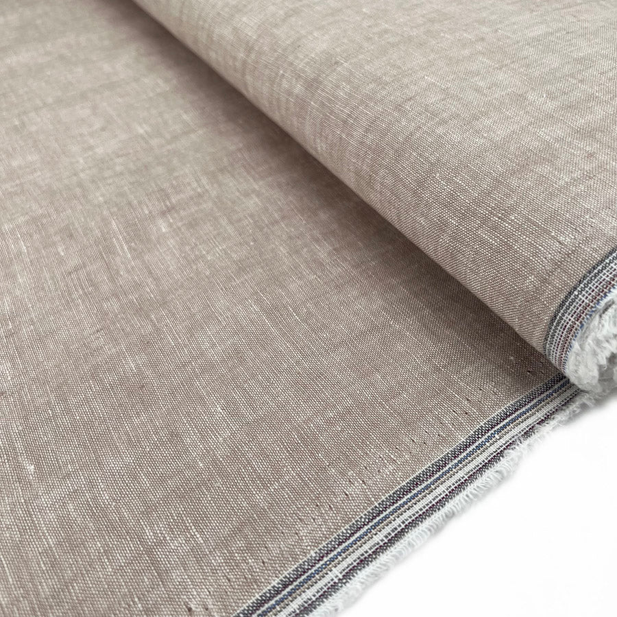 Traditional Linen Sand Beige Rami Woven Dress Fabric Bolt
