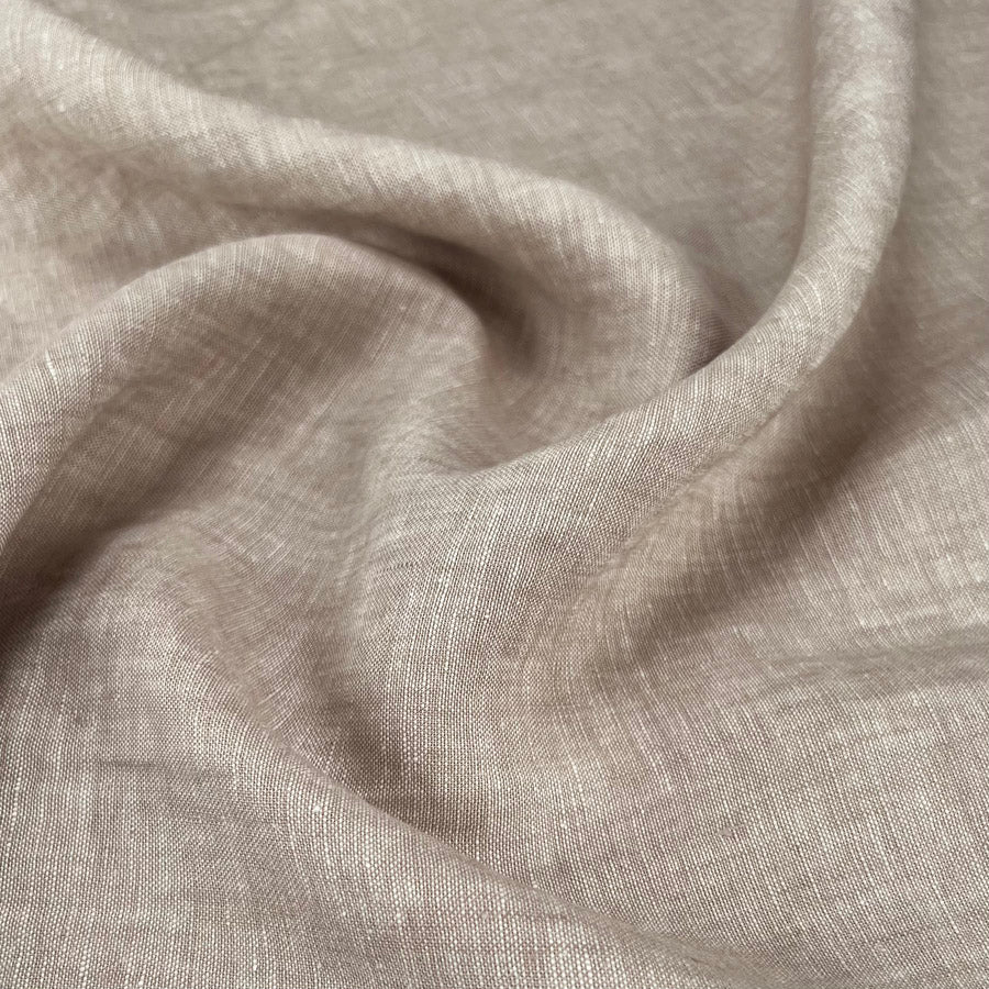 Traditional Linen Sand Beige Rami Woven Dress Fabric