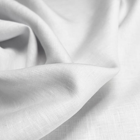 Traditional Linen White Purple Rami Woven Dress Fabric