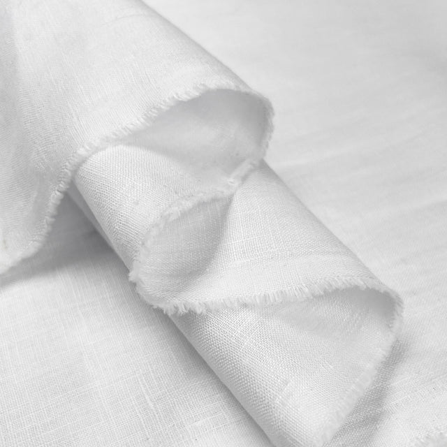 Traditional Linen White Purple Rami Woven Dress Fabric Fold