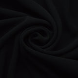 Triple Crepe Black Black Polyster Heavy Triple Crepe Dress Fabric Cud 2