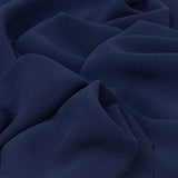 Triple Crepe French Navy Polyester Dress Fabric Fold