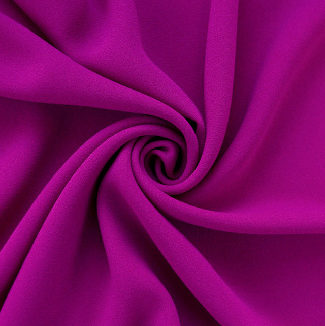 Triple Crepe Fuschia Polyester Triple Crepe Vibrant Fuschia Dress Fabric Cud