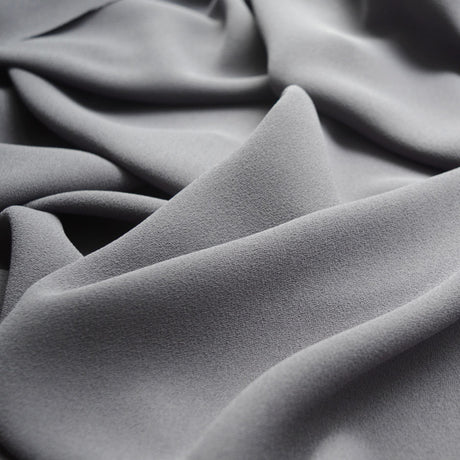 Triple Crepe Silver Crepe Dress Fabric Cu