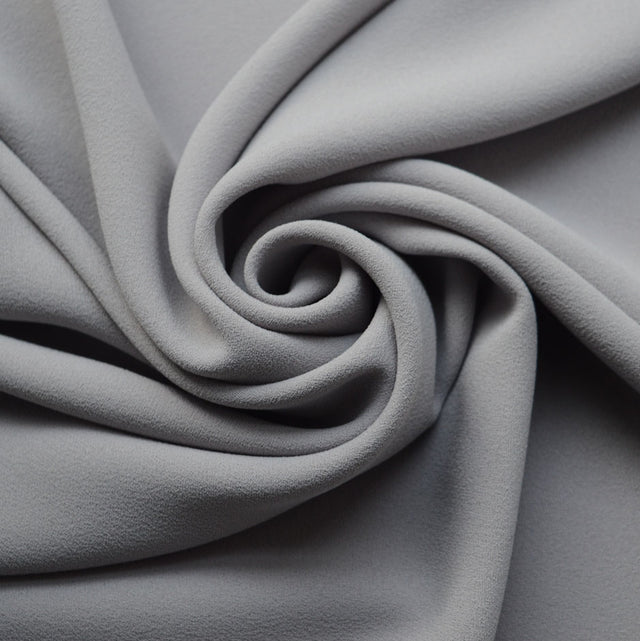 Triple Crepe Silver Crepe Dress Fabric Cud