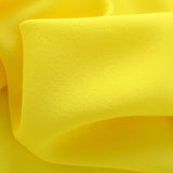 Triple Crepe Summer Lemon Polyester Triple Crepe Bright Yellow Dress Fabric Cu