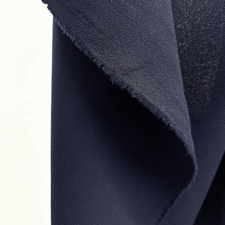 Triple Crepe Dressmaking Fabric Navy Hang2 06616F02 Fa72 45Af B01C 39Adb55F439C