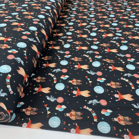 True Craft Circus John Louden Korean Crafting Fabrics Clowns Black Roll