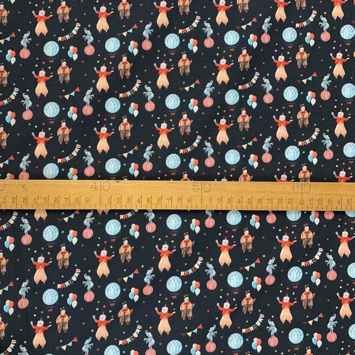 True Craft Circus John Louden Korean Crafting Fabrics Clowns Black Scale