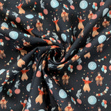 True Craft Circus John Louden Korean Crafting Fabrics Clowns Black Swirl