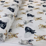True Craft French Bulldogs John Louden Korean Crafting Fabric White Dogs Roll
