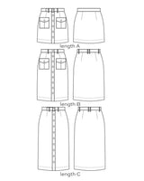 True Bias Blair Skirt Sewing Pattern Sketch