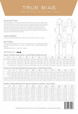 True Bias Lora Dress Sewing Pattern Us 14 32 Back