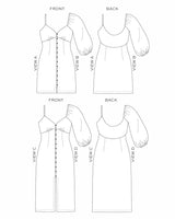 True Bias Lora Dress Sewing Pattern Us 14 32 Sketch