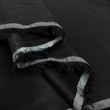 Twill Lining Black Viscose Cotton Satin Fabric Fold