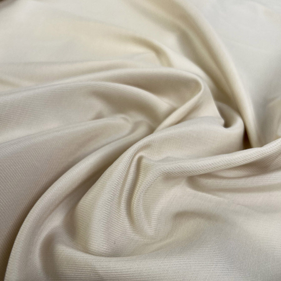 Twill Lining Cream Viscose Cotton Fabric