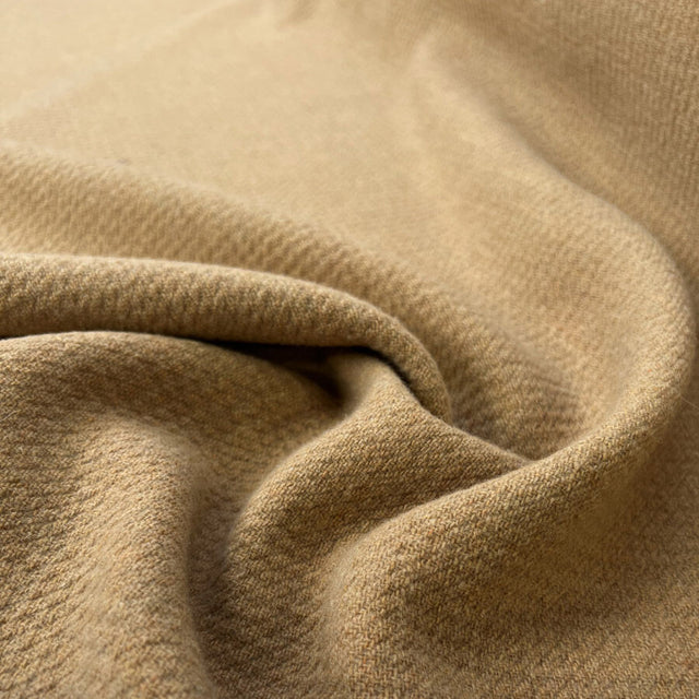 Two For One Wool Double Sided Camel Brown Reversible Coating Fabric