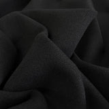 Uniformly Plain Black Crepe Dress Fabric