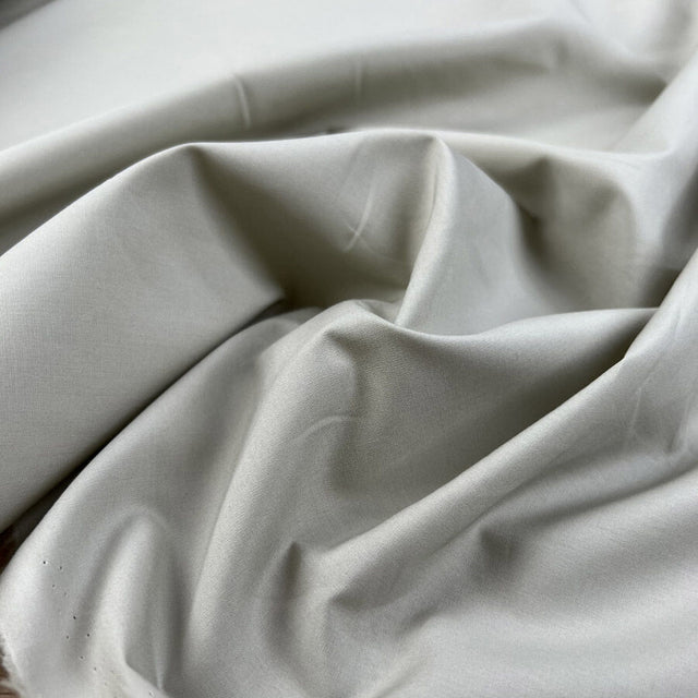 Unturned Poplin Stone Plain Woven Cotton Fabric