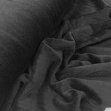 Velour Cotton Poly Fabric Serena Black Close Up