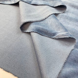 Velour cotton poly fabric serena ice blue reverse fold