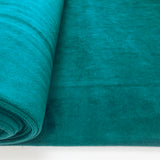 Velour Cotton Poly Fabric Serena Teal Bolt