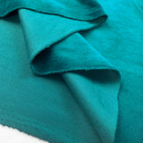 Velour Cotton Poly Fabric Serena Teal Reverse Folds