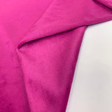 Velour Poly Cotton Fabric Venus Cerise Folds
